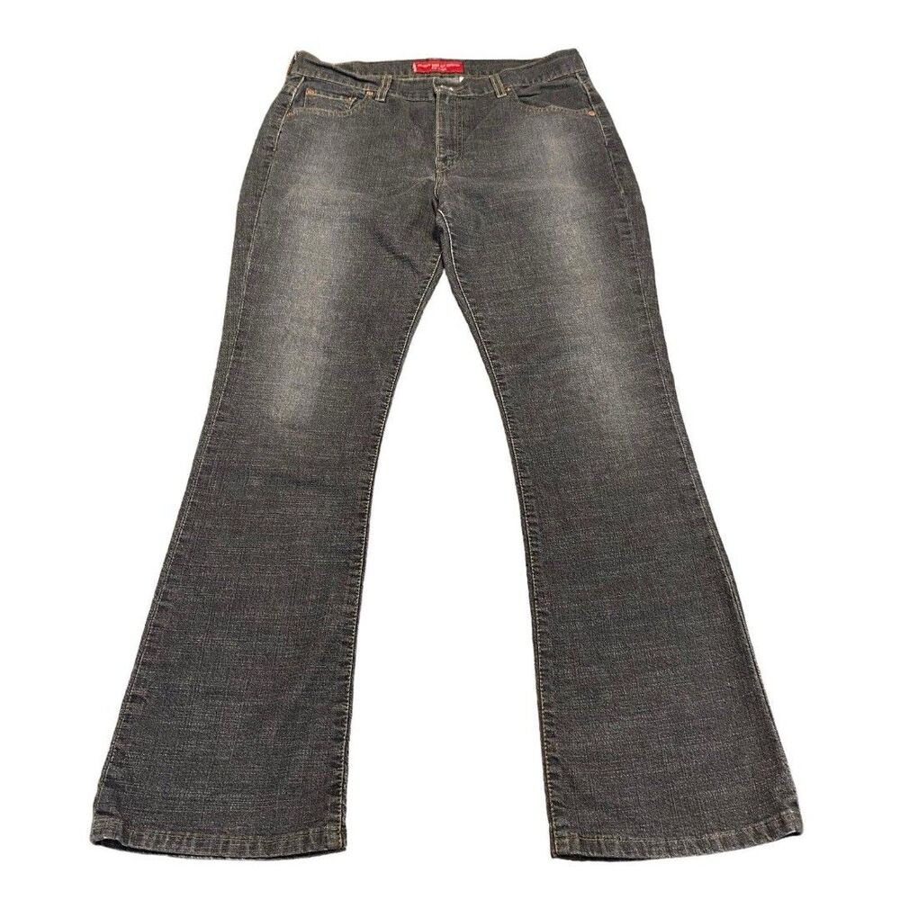 Women’s Levi’s 515 Nouveau Boot Cut Stretch 12 MIS M 32x32 Y2K Dark Wash Mid